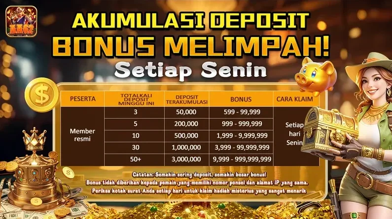 AKUMULASI DEPOSIT BONUS MELIMPAH!